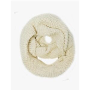 Cream Knit Infinity Scarf Loop Winter Warm Fashion Accessory‎